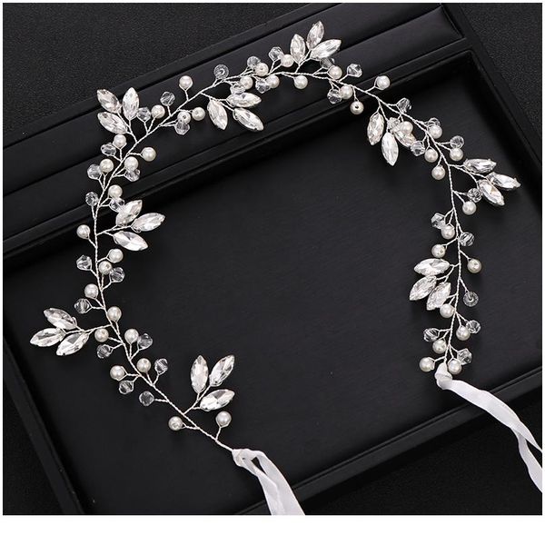 

аксессуары для волос невесты тиара барочный горный хрусталь кристалл оголовье оголовье серебро цвет жемчужные волосы band свадебные аксессуа, Slivery;golden