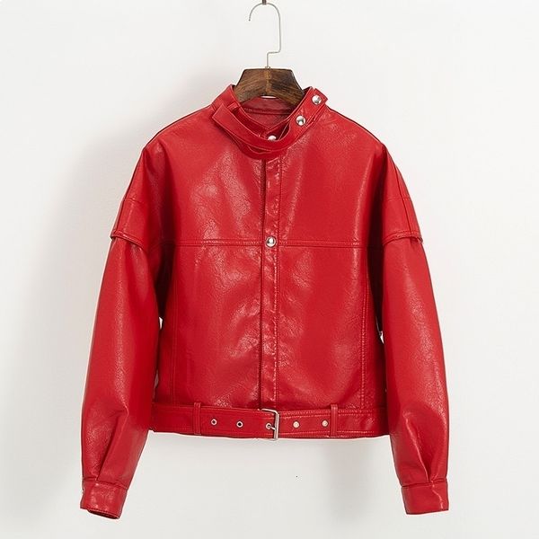 

fall 2021 new women jackets short leather of female plutonium jacket tm4m, Black