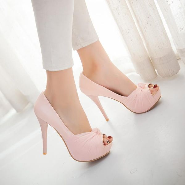 

spring peep toe high heels women shoes fashion classic women's pumps pink red blue lady office wedding, Black