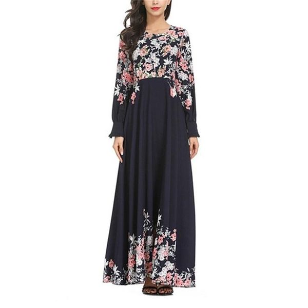 

fashion printing dress loose robe clothing sizexxl, Black;pink