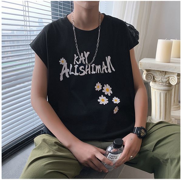 

2021 новый летний мужчина tank top singlets no mangas hacp hip chrysanthemum watercoat whistcoat hotte bkv8, White;black