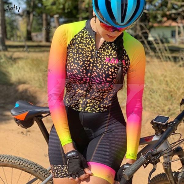 

cycling female xama pro jumpsuit long sleeve bike skinsuit bodysuit mtb bicycle racing women cycling clothing jumper undefined c0123, Gray