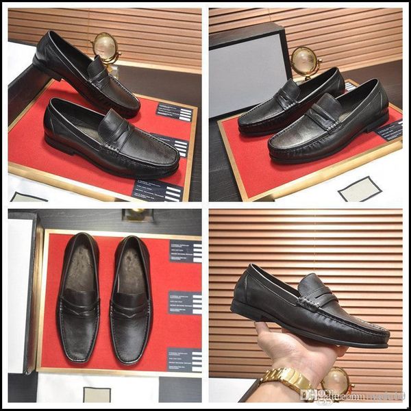 

c6 new arrival shoes men genuine leather formal dress shoes authentic european american fashion munch square toe shoes 33, Black