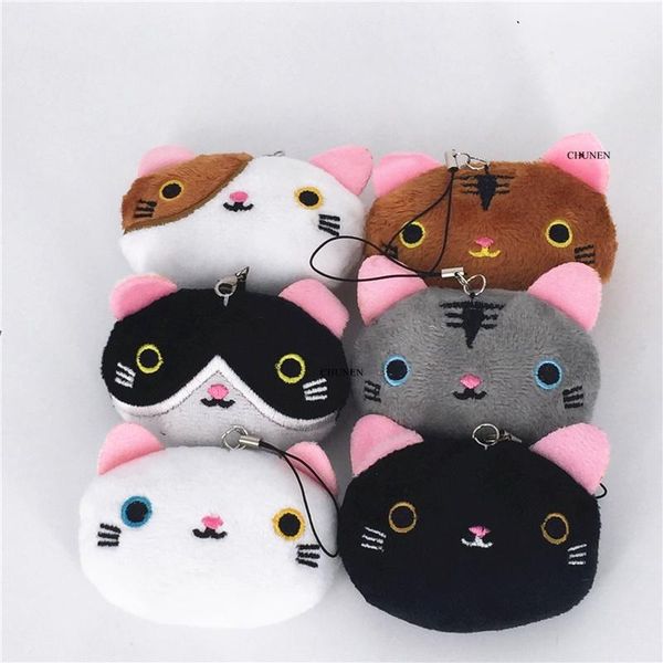 

маленький 6см ок. 6 цветов новой кошки фаршированная игрушка животных плюшевая цепочка ключей кукла wmttpa