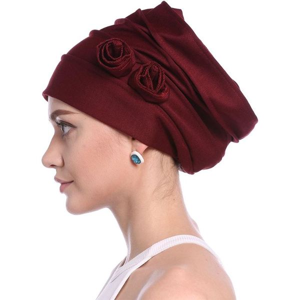 

women ruffle chemo turban headband scarf beanie cap hat for cancer patient d07 20 dropshipping