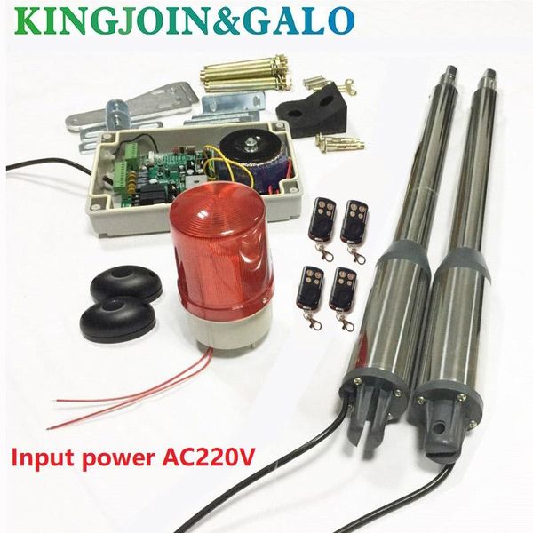 

easy install automatic swing gate dual arms swing gate opener with 4 transmitters 1 pair of pcells 1 alarm light