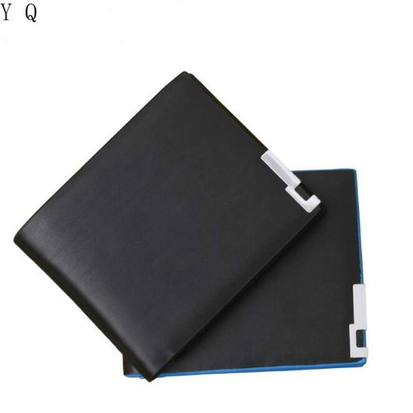 

wallets men thin wallet purse money short designer brand soft id card case slim fashion simple leather classic solid pattern, Red;black