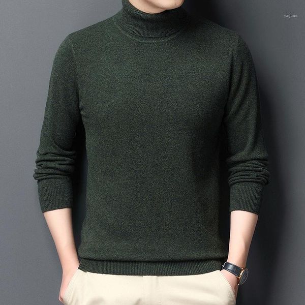 

man sweaters 100% wool knitting pullovers 2020 new arrival 14colors turtleneck pure cashmere jumpers winter warm thicken 1, White;black