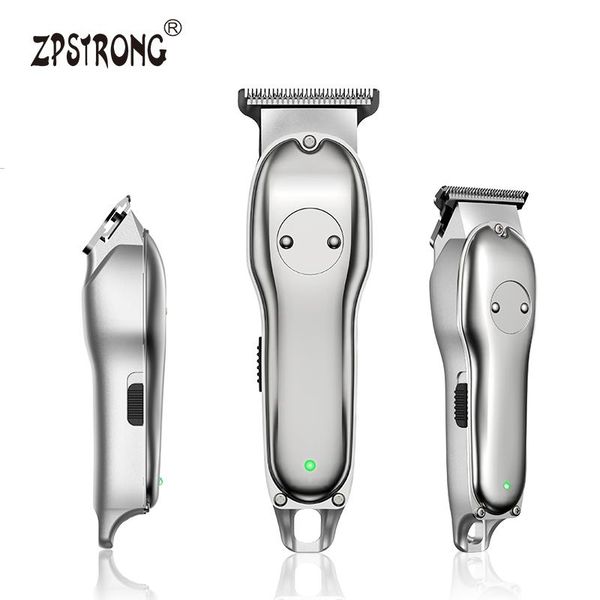 

hair clippers all metal body cordless zero gapped t blade trimmer salon outliner trimmers usb rechargeable barber beard shaver for men