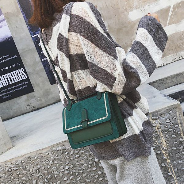 

autumn and winter fashion female shoulder bag retro simple korean version lady small square bag youth woman messenger bag wild c1116