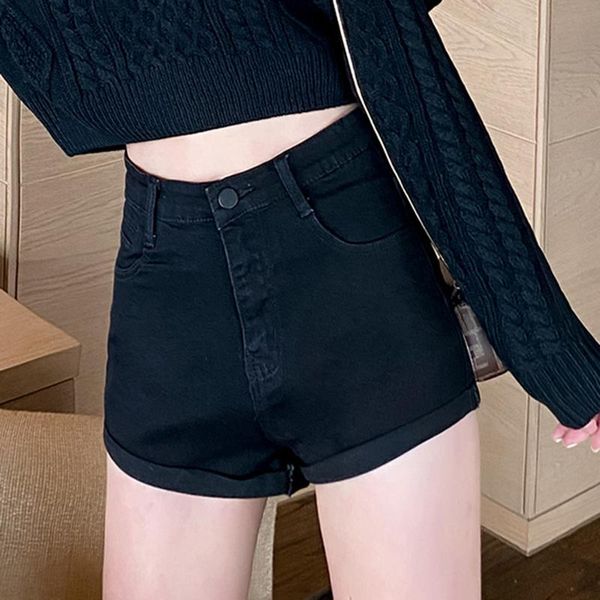 

women's jeans 2021 summer korean version of denim shorts solid color white and worn out thin pants female casual, Blue