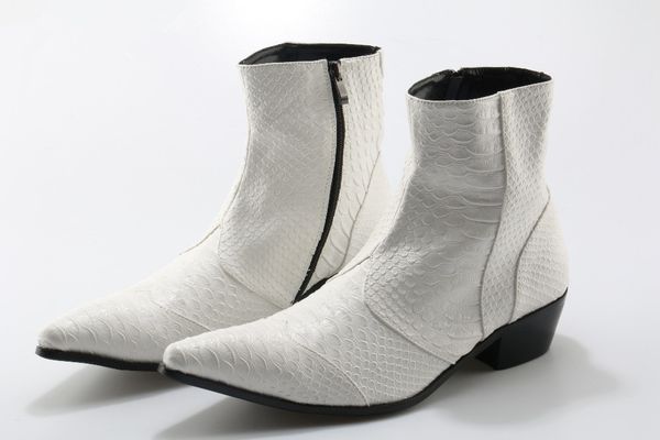 

2020 men's snakeskin's leather boots, winter's shoes, to motorcycle shoes. xsr1, Black