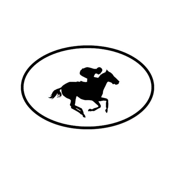 

12cm*7.5cm equestrian horse rider jockey fashion vinyl car sticker decal black silver c11-0279