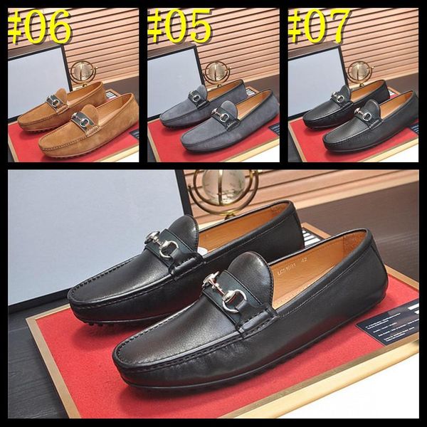 

2020 luxury designer men shoes leather loafers breathable spring autumn casual shoes outdoor non slip men sneakers size 46, Black