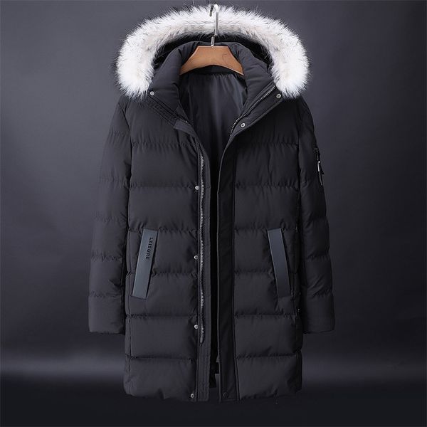 

2021 new 30-c thicker velvet setting down $parka coat 6xl 7xl 8xl 9xl mark keeping warm men's jacket winter y6pv, Black