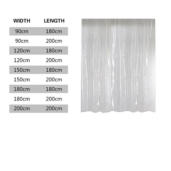 

clear shower curtain waterproof white plastic bath curtains liner transparent bathroom mildew peva home luxury wi wmttvq