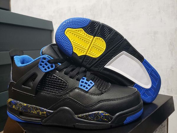 

black 2019 all blue jumpman 4 wings men basketball shoes good quality mens sports trainer with box, White;red