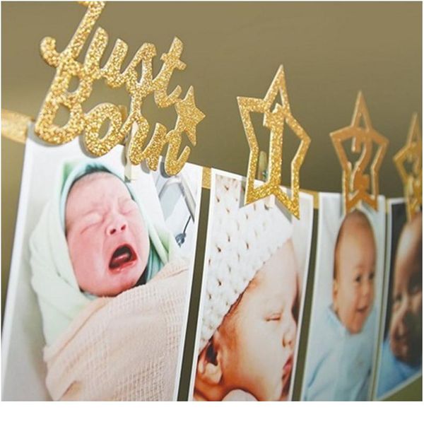 

1st birthday p frame 1-12 months baby's p frame shower baby p holder kids birthday banner wedding room dec bbykue
