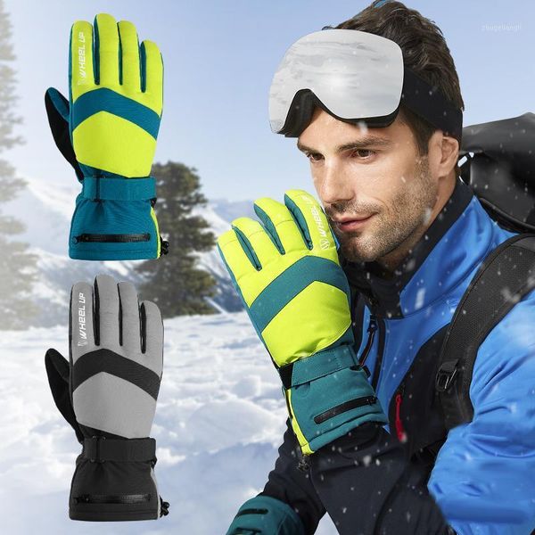 

winter gloves waterproof warmth snowboard ski gloves windproof bicycle bike cycling glove mittens for with storage space1