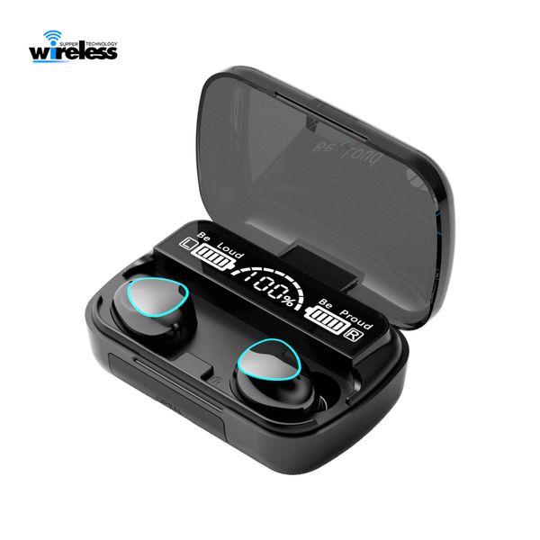 

m10 tws bluetooth earphone digital display wireless headphones stereo sport wireless earphones touch watyerproof headset earbuds with mic