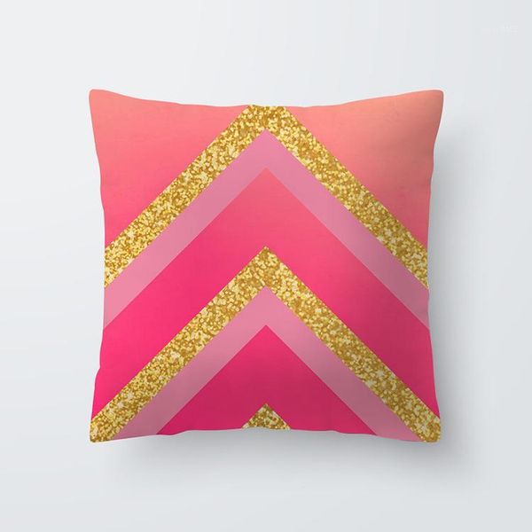 

geometric throw pillow case rose gold pink cushion cover square pillowcase living room sofa car home decoration pillows cover1