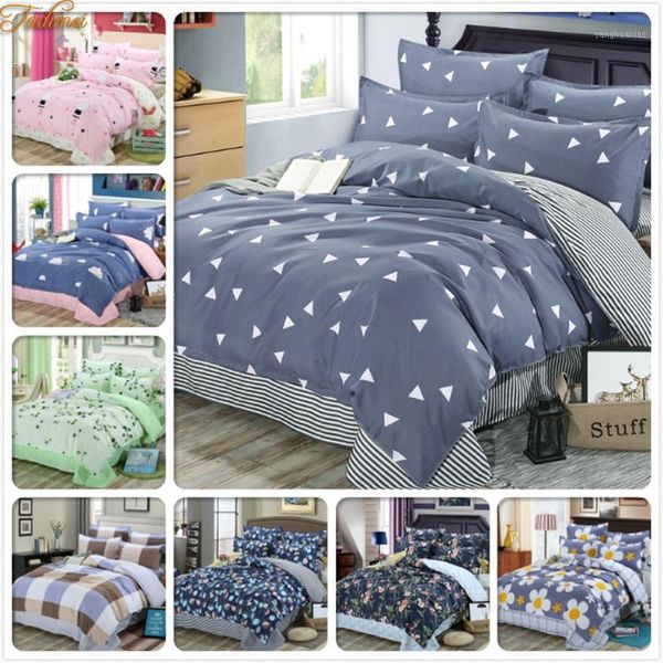 

bedding sets 2021 3/4pcs set soft comfortable cotton bed linen kid child single twin  king size duvet cover quilt case1