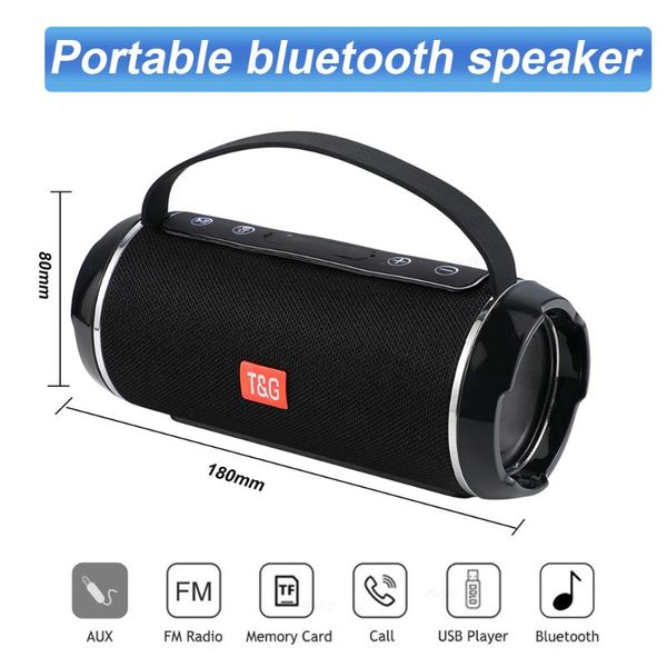 

tg116c portable bluetooth speakers outdoor highpower 3d stereo subwoofer wireless sound column speaker with usb tf fm radio aux