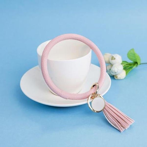 

fashion ring pu leathe tassel keychain gifts for women llaveros mujer car bag accessories keyring jewelry accessory ch3594 h sqcudp