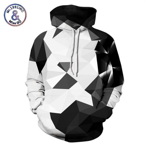 

mr.1991inc fashion 3d hooded sweatshirt colorful triangle combination print men/women space galaxy pullover hoodies sweatshirts, Black