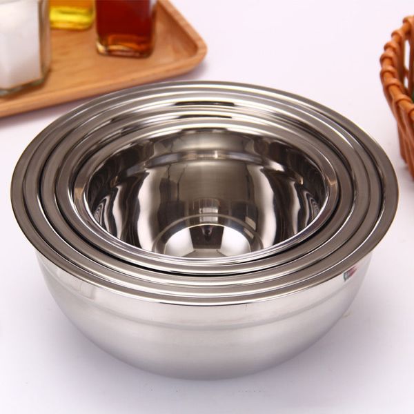 

stainless steel salad bowl baking tools deepen egg beater mixing bowl pot salad bowl kitchen seasoning bowls pot kitchen vtky2356