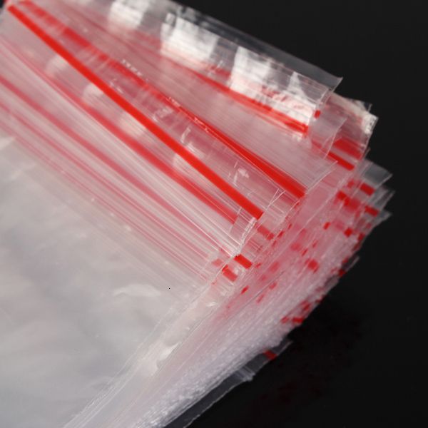 

bags 100x resealable clear plastic seal zip lock poly ziplock bag reclosable