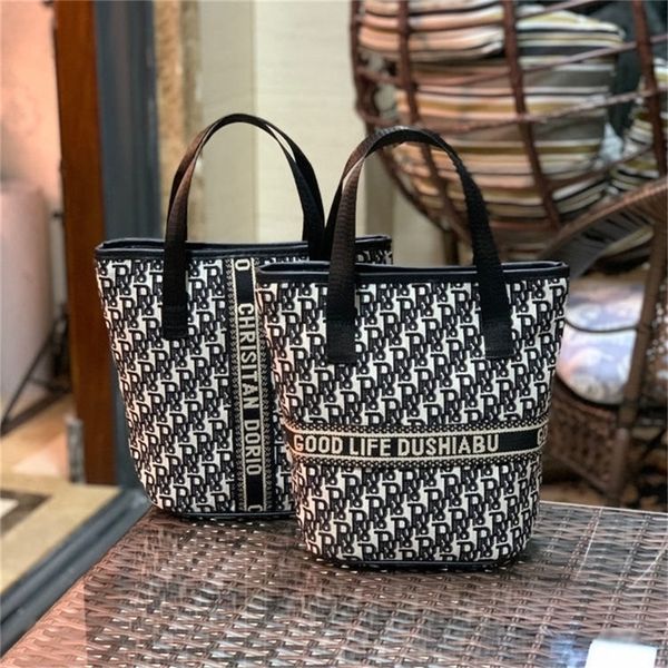 

70% off deals online new fashion is letter bucket portable wash bag make-up hand carry women's mommy work lunch box