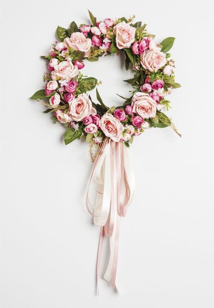 

wreath rose garland with elegant for home wall door and window decoration wedding flower decoration a