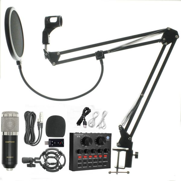 BM 800 Microfono Kit Студия Микрофон Регистрация Конденсатор Караоке Микрофон для звукового звука Микрофон