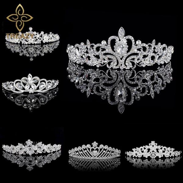 

treazy rhinestones tiaras and crowns wedding tiara bridal crown crystal wedding tiaras for brides pageant accessories, Golden;silver