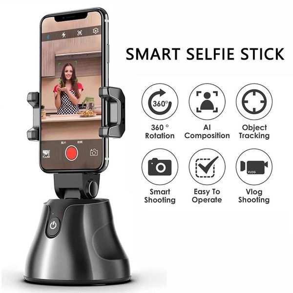 

auto smart shooting selfie stick 360° intelligent follow gimbal auto face recognition object tracking camera phone holder