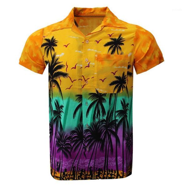 

hawaiian shirts men shirt new summer slim fit short sleeve floral shirt dress mens clothing trend plus size mens casual beach1, White;black