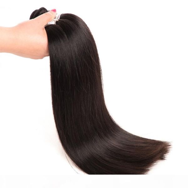 

peruvian human hair four bundles virgin hair extensions long inch 32inhc 34 36 38inch yirubeauty straight body wave 4 pieces remy hair wefts, Black