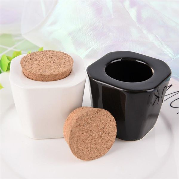 

nail art kits 1pcs/lot porcelain material white/black color acrylic glass dappen dish liquid powder container