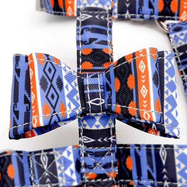 

adjustable nylon dog harness leash set pet puppy bowknot harness vest walking leash for small medium dogs chihuahua arn sqctts