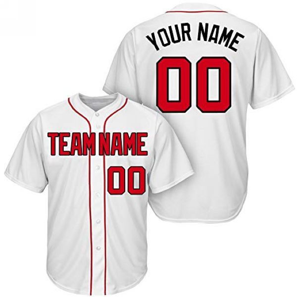 

custom white atlanta style baseball stitched jersey any name any number mens women youth jersey personality jersey, Black