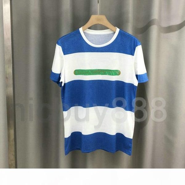 

2020 fashion designer luxury men italy clothing t-shirt simple letter red green striped patchwork print tshirt casual cotton tee t shirt, White;black