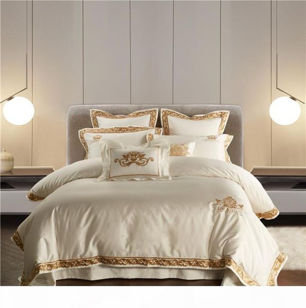 

44 800tc egyptian cotton high end bedding set 4 7pc  king size embroidery duvet cover bed sheets