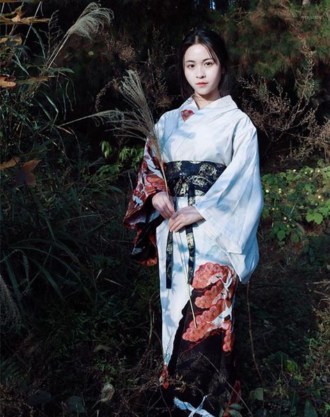 

kimono femme japanese haori kimono yukata leisure mujer traditional vintage style retro japanese geisha costume1, Red