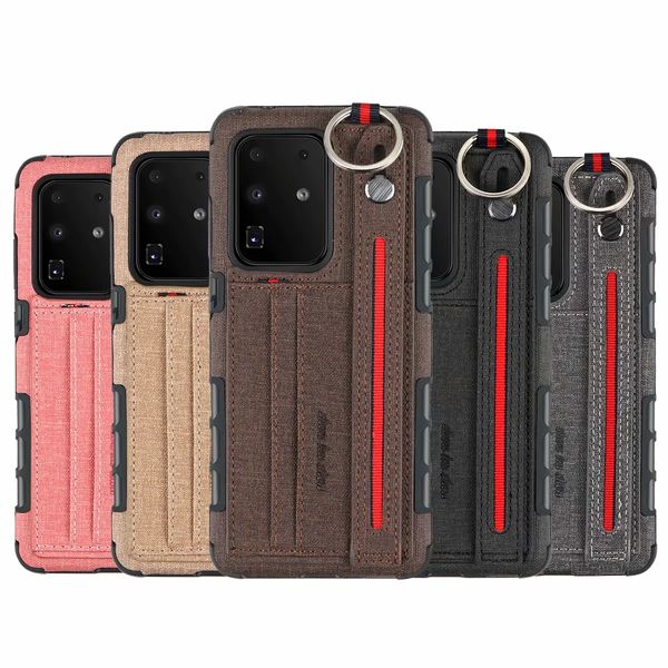 

слот для карт кошелька для samsung galaxy s8 s9 s10 s20 примечание 8 9 10 плюс крышка текстура текстура металлическое кольцо кольцо для s20