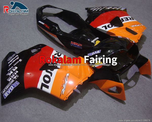 Para Honda VFR800 ABS Fairings Set Fit VFR 800 1998 1999 2001 Aftermarket Fairing Kit Peças de motocicleta