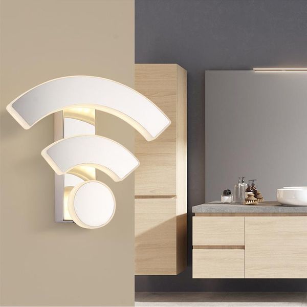 

wall lamp modern simple creative acrylic wifi led bedroom bedside restaurante ktv el aisle corridor light