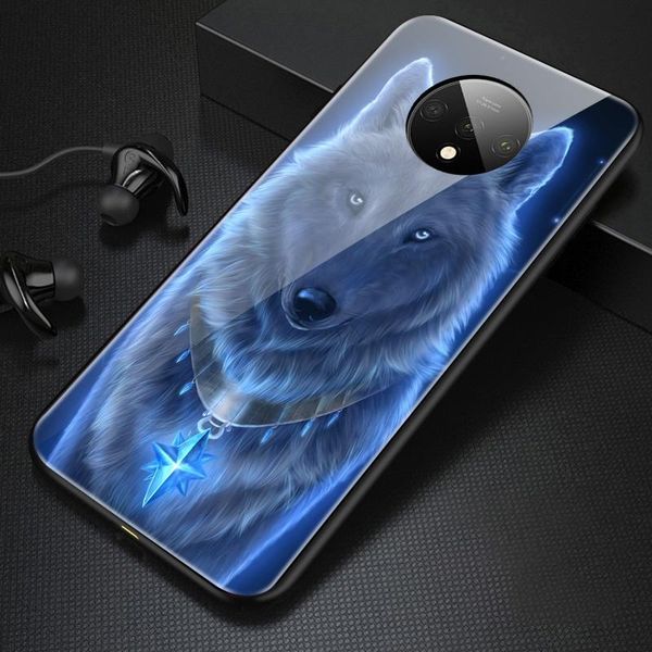

роскошный tiger wolf lion закаленного стекло телефон чехол для oneplus 8 ет 7 pro 6 ет 5 ет защитную крышка кок для wmttkz infant2005