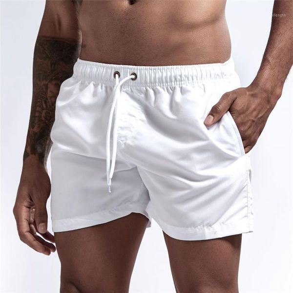 

men shorts quick dry solid beach board shorts men surfing swim breathable summer swimming sport short male1, White;black