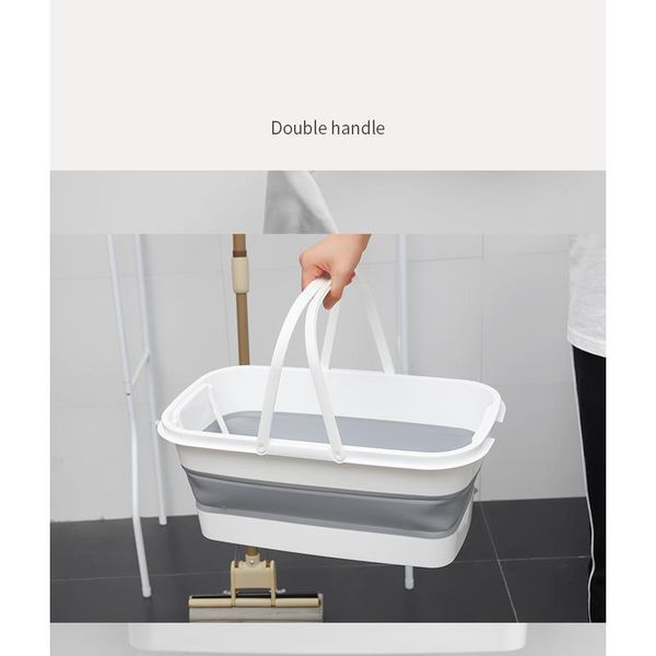 

foldable floor lazy mop bucket space saver collapsible portable bucket with handle wash basin big capicity household mo bbyxqk
